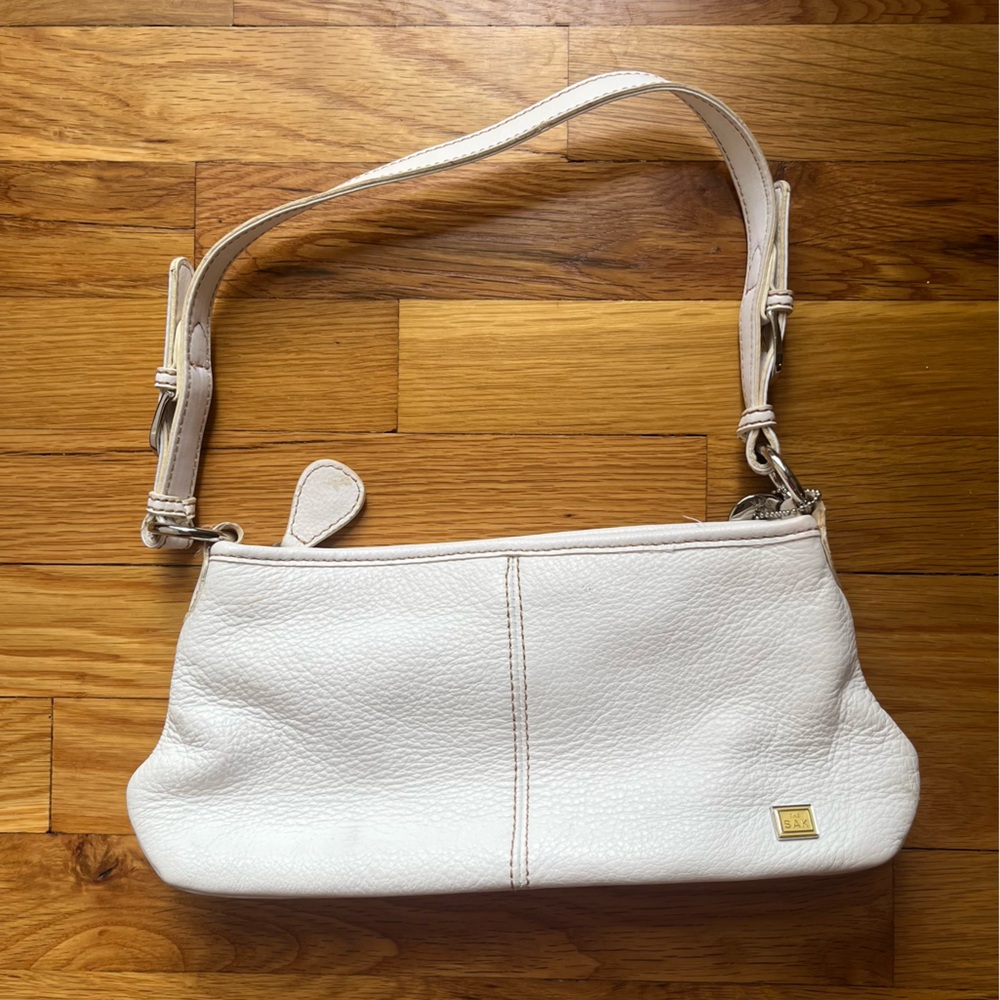 The SAK white leather shoulder bag